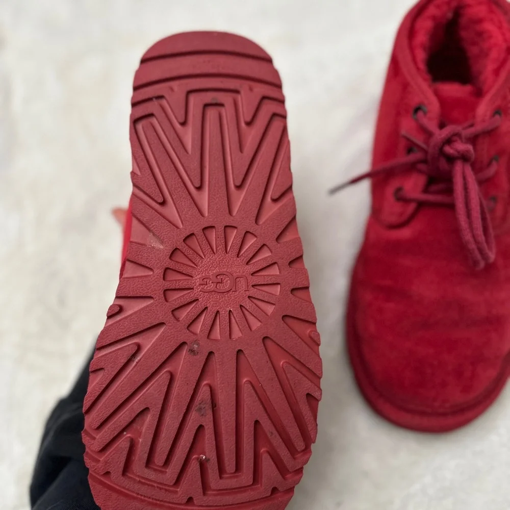 UGG Suede Fur Lined Neumal Boot Lace Up Chukka Ankle Boots - Picture 7 of 8